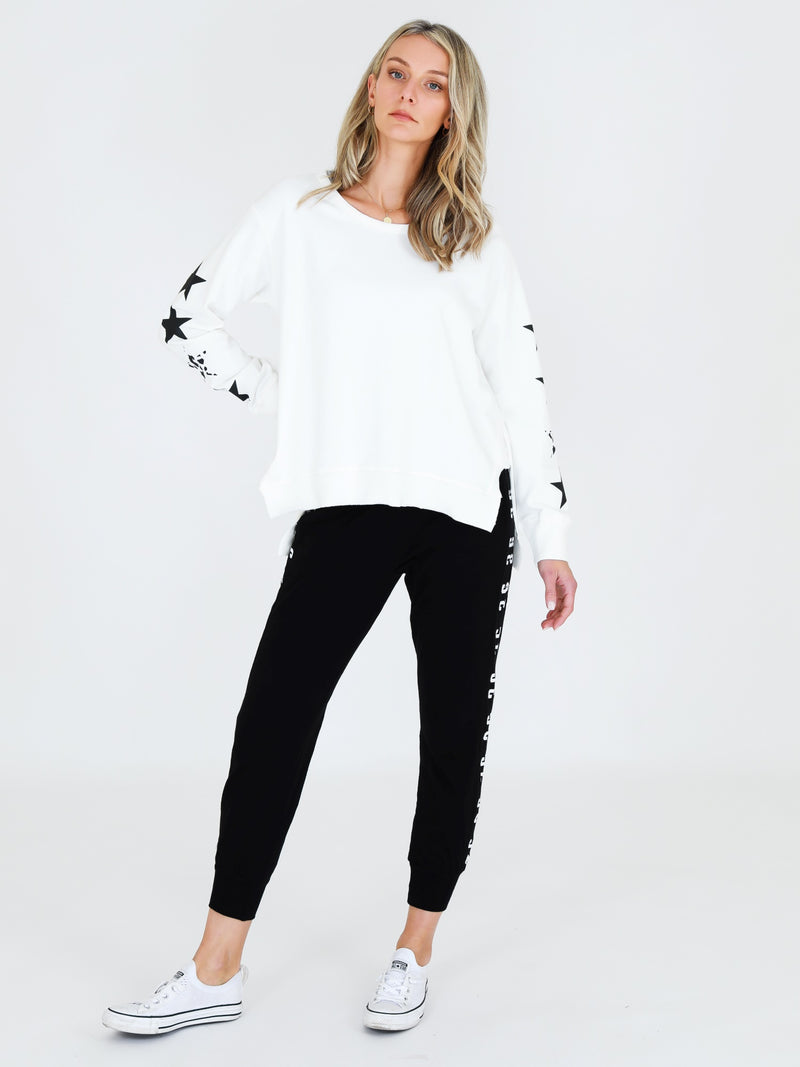 Leopard X8 Star Sweater White