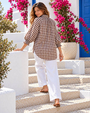 Gingham Shirt Chocolate
