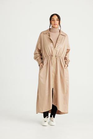 Cloudy Day Raincoat Taupe