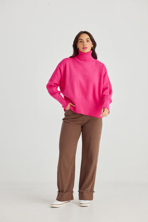 Sophie Knit Jumper Hot Pink