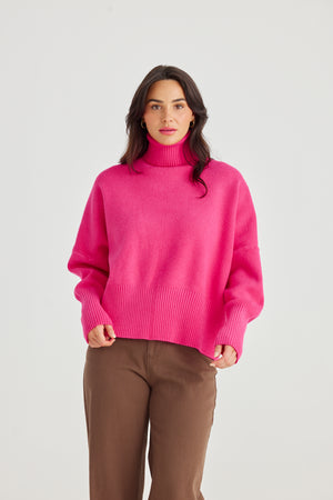 Sophie Knit Jumper Hot Pink