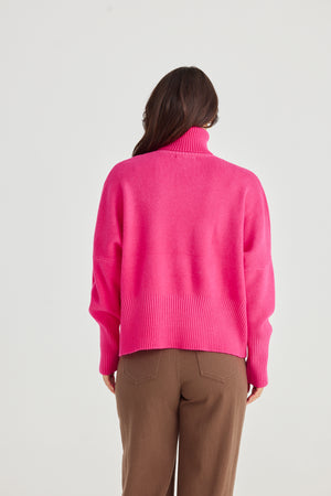 Sophie Knit Jumper Hot Pink