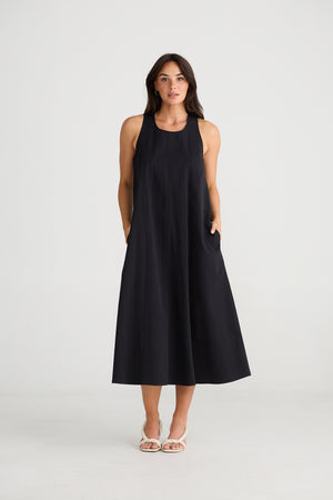 Newport Dress Washed Black