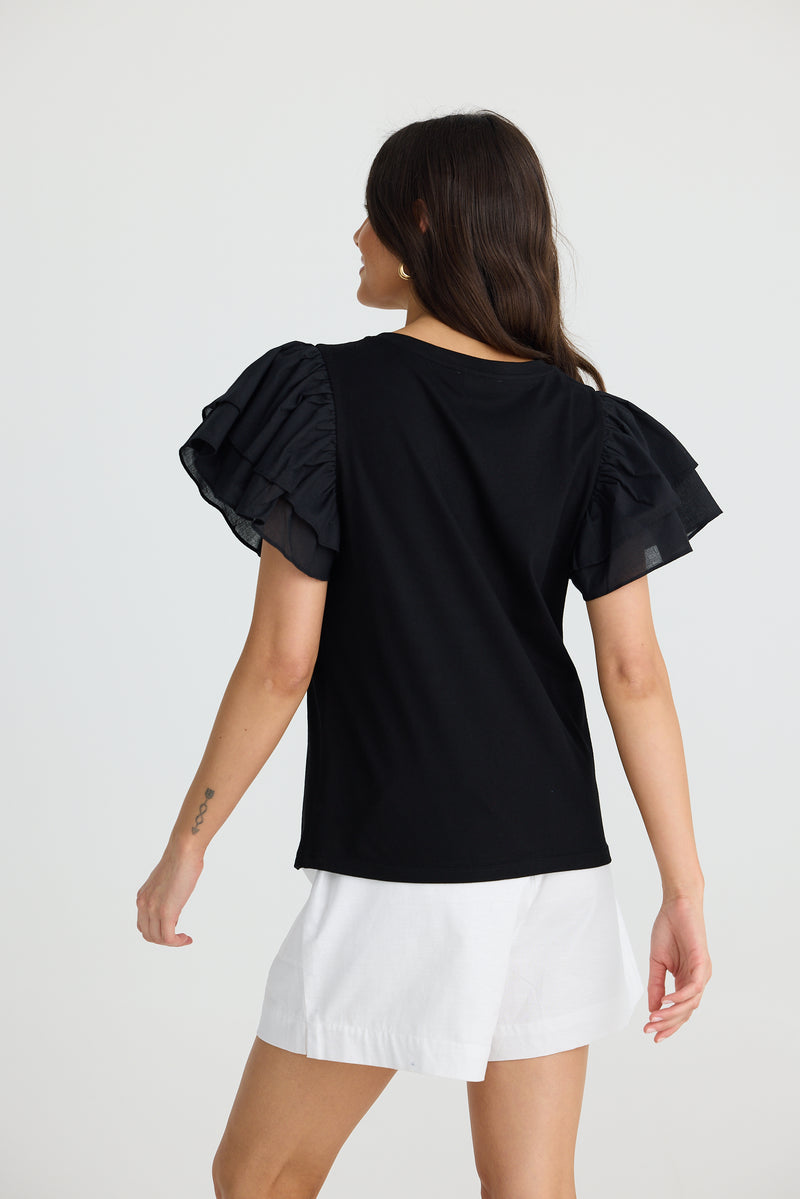 Gigi Vneck Tee Black