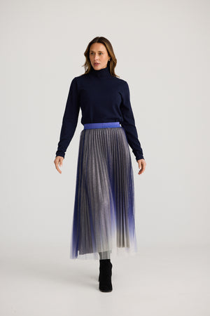 West End Skirt Navy Ombre