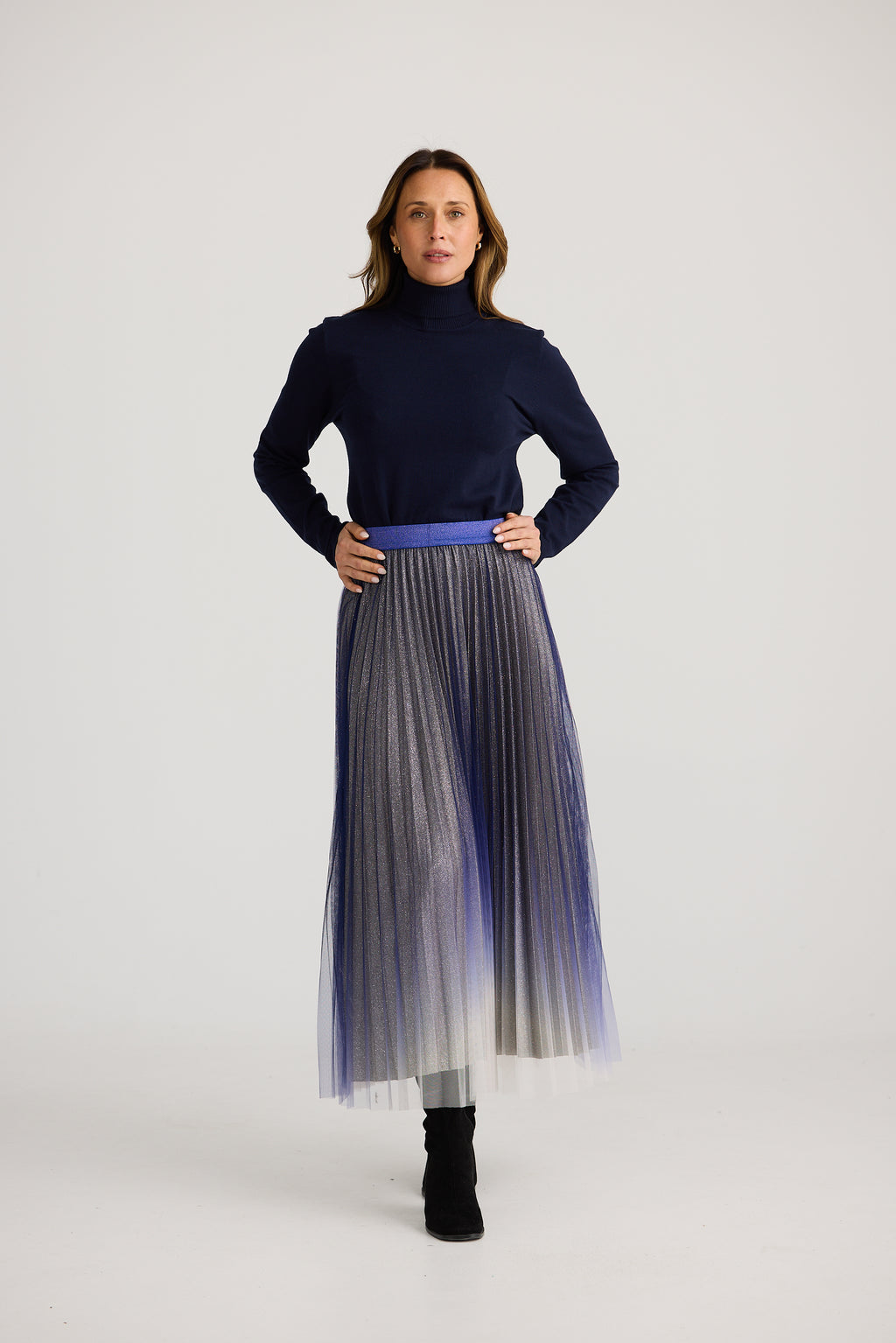 West End Skirt Navy Ombre
