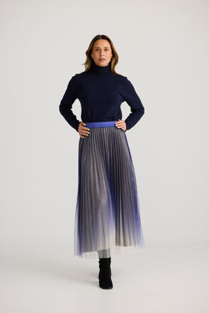 West End Skirt Navy Ombre