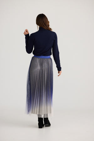 West End Skirt Navy Ombre