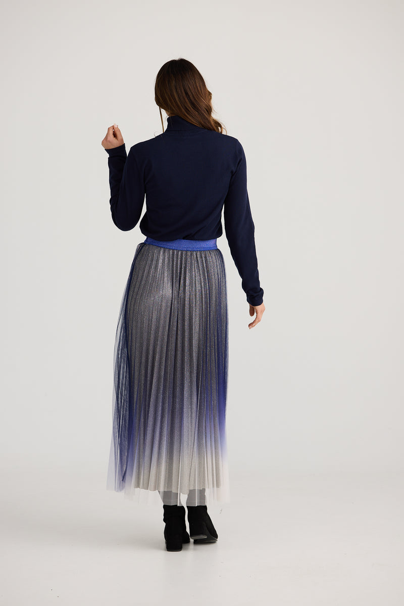 West End Skirt Navy Ombre