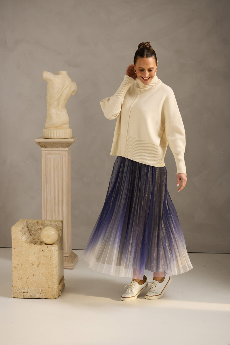 West End Skirt Navy Ombre