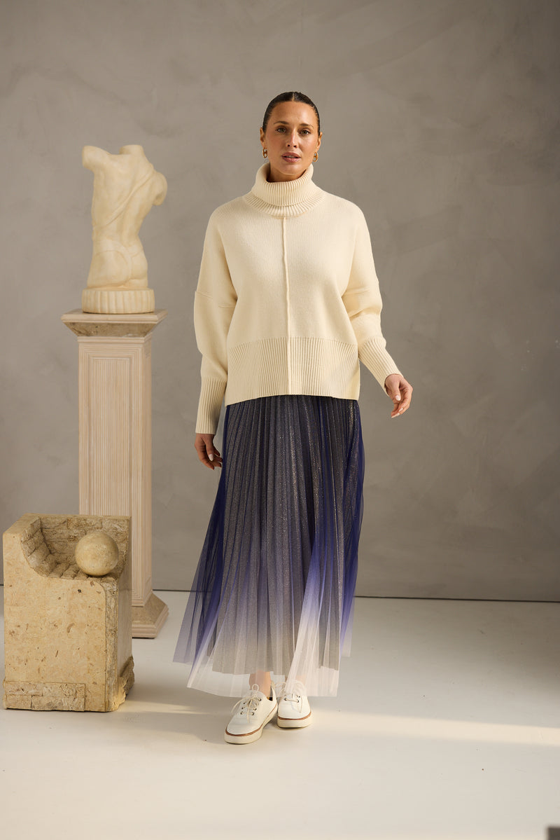 West End Skirt Navy Ombre