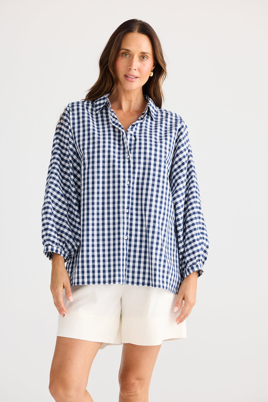 Monty Shirt Navy Gingham
