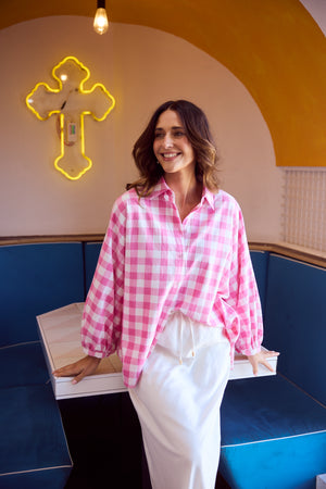 Monty Shirt Pink Check