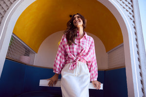 Monty Shirt Pink Check