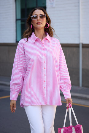 Isabel Shirt Pink Stripe