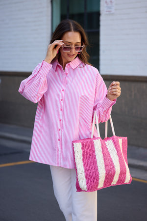 Isabel Shirt Pink Stripe