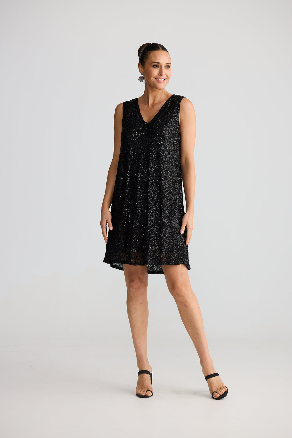 Glitz Swing Dress Black