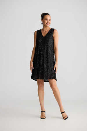 Glitz Swing Dress Black