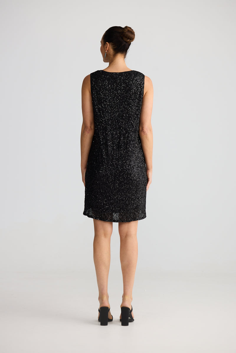 Glitz Swing Dress Black