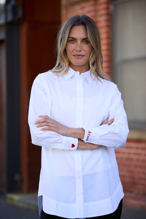 Gemma Shirt Je Taime White