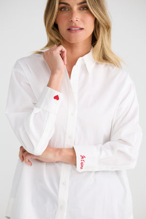 Gemma Shirt Je Taime White