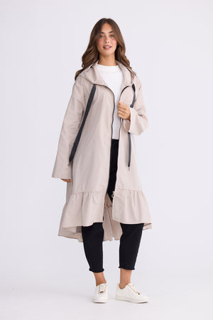 Hyacinth Raincoat Taupe w Black