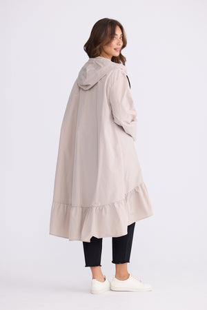 Hyacinth Raincoat Taupe w Black