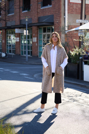 Phoenix Knit Cardi Oat Marle