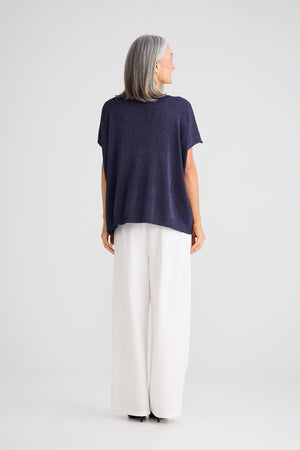 Radiance Knit Top Navy