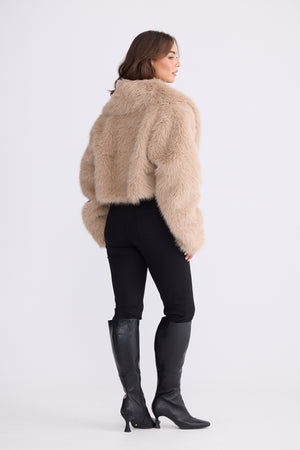 Chantel Fur Jacket Biege
