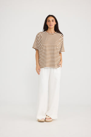 Sana Tee  Biege Stripe