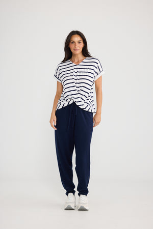 Rapture Tee Navy White Stripe