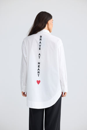 Claire Shirt Brave at Heart White