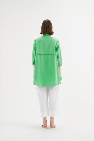 Tiered Front Shirt Green