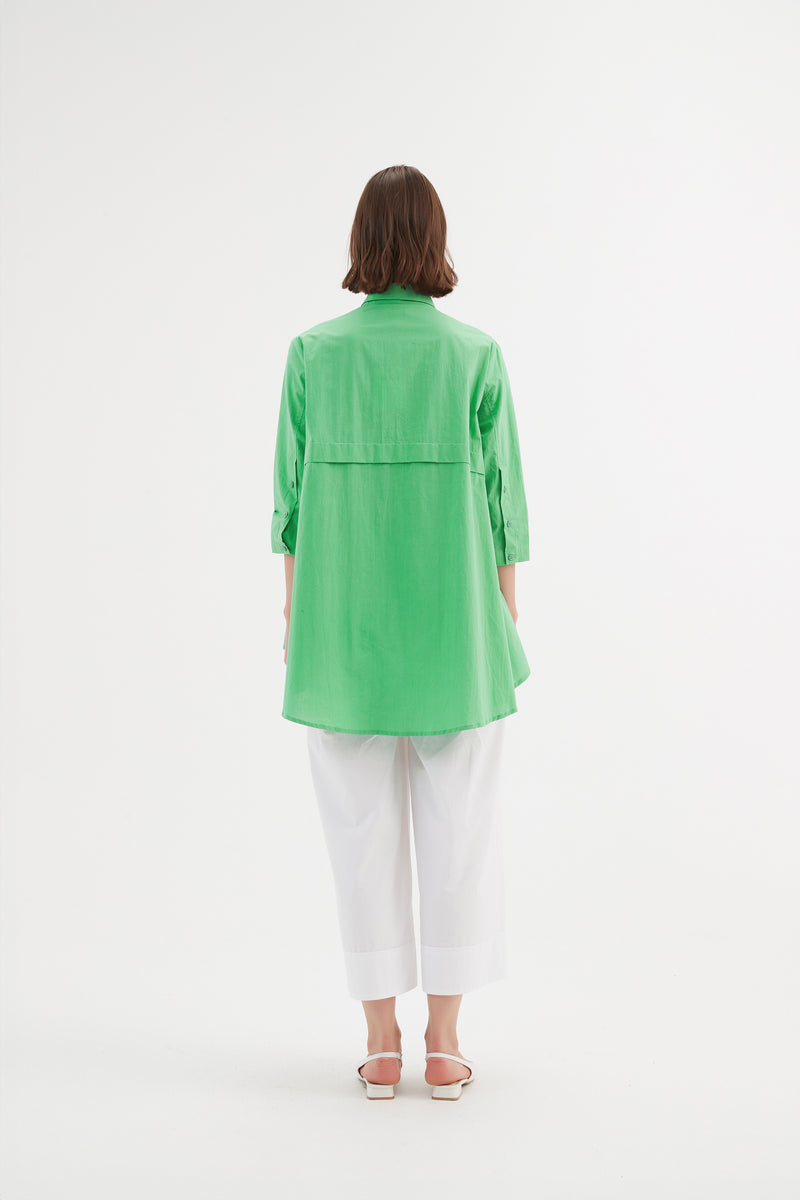 Tiered Front Shirt Green