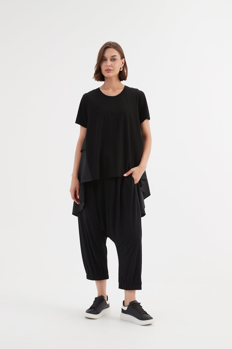 Tiered Back Combi Tee Black