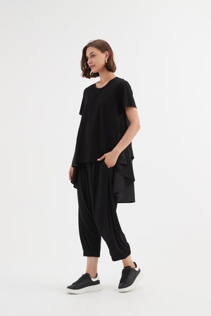 Tiered Back Combi Tee Black