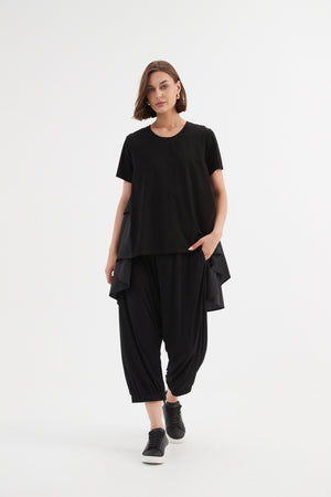 Tiered Back Combi Tee Black