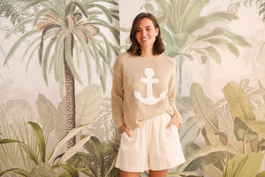 Anchored Knit Nat + White