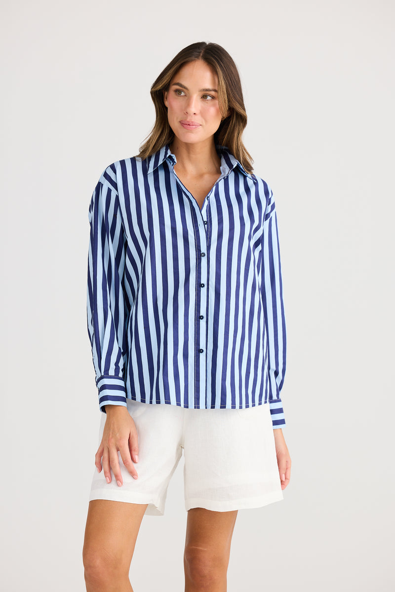 Adrift Shirt Blue Stripe