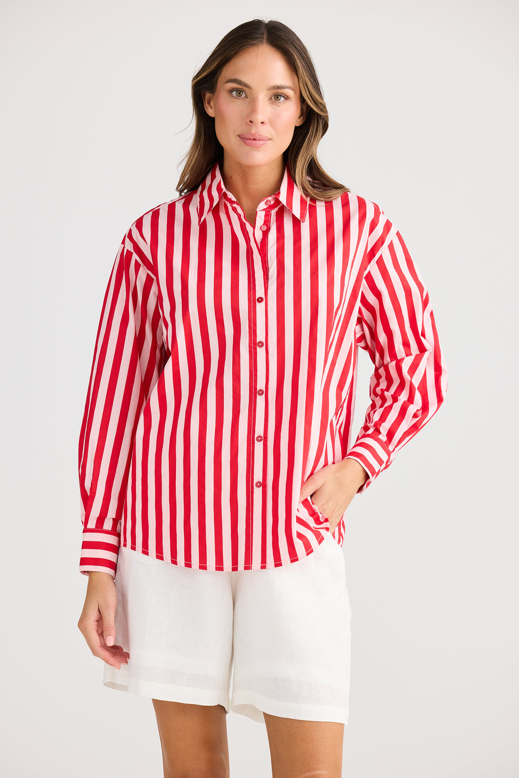 Adrift Shirt Pink Stripe
