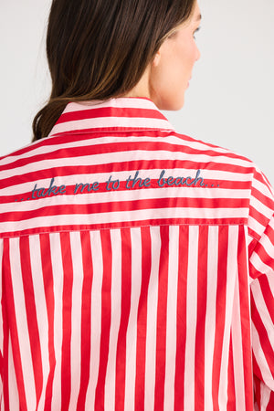 Adrift Shirt Pink Stripe