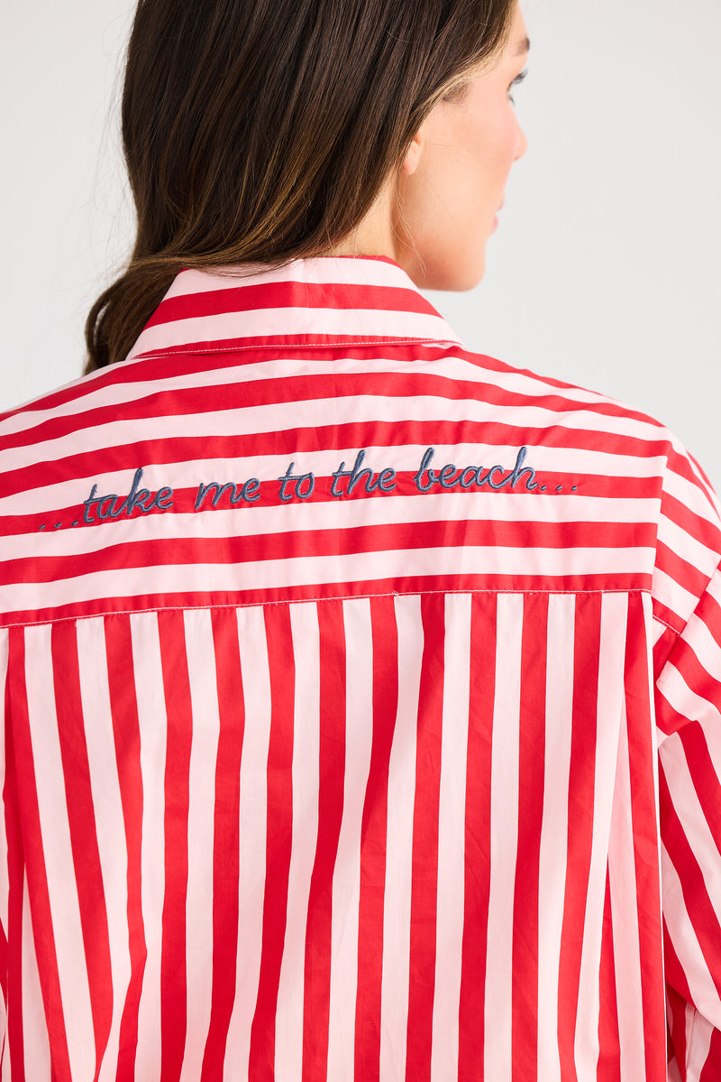 Adrift Shirt Pink Stripe