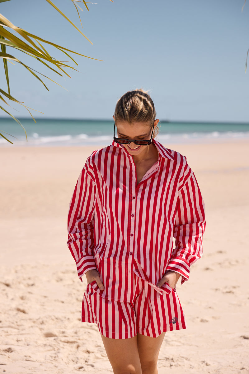 Adrift Shirt Pink Stripe