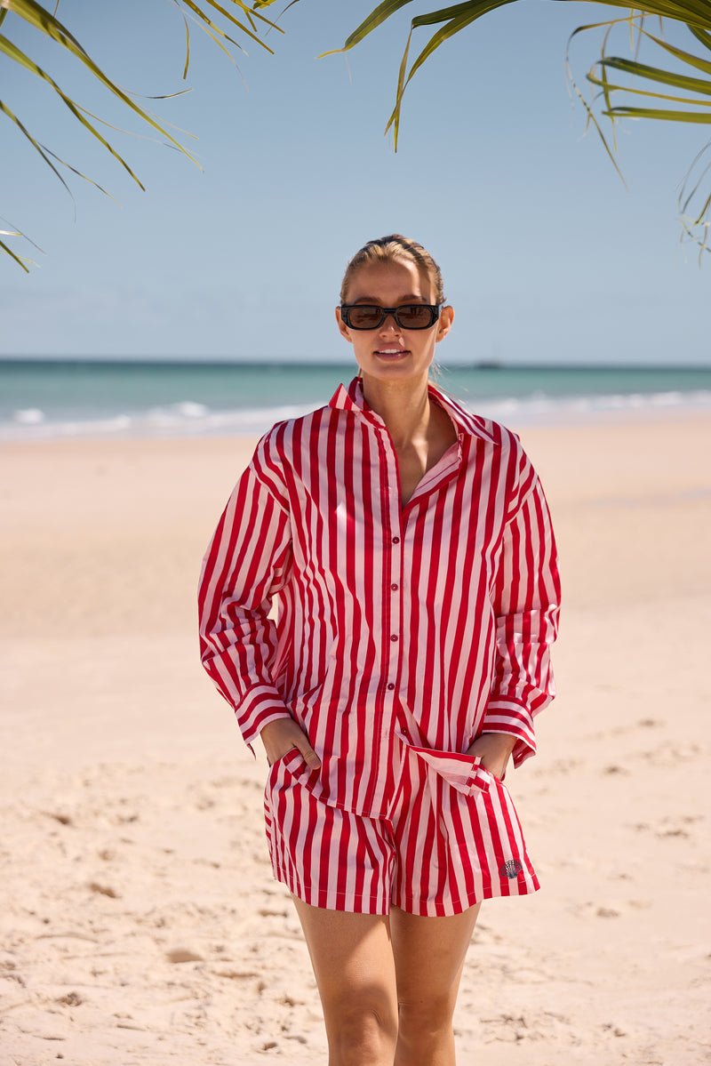 Adrift Shirt Pink Stripe