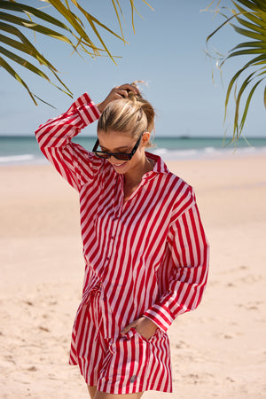 Adrift Shirt Red Stripe