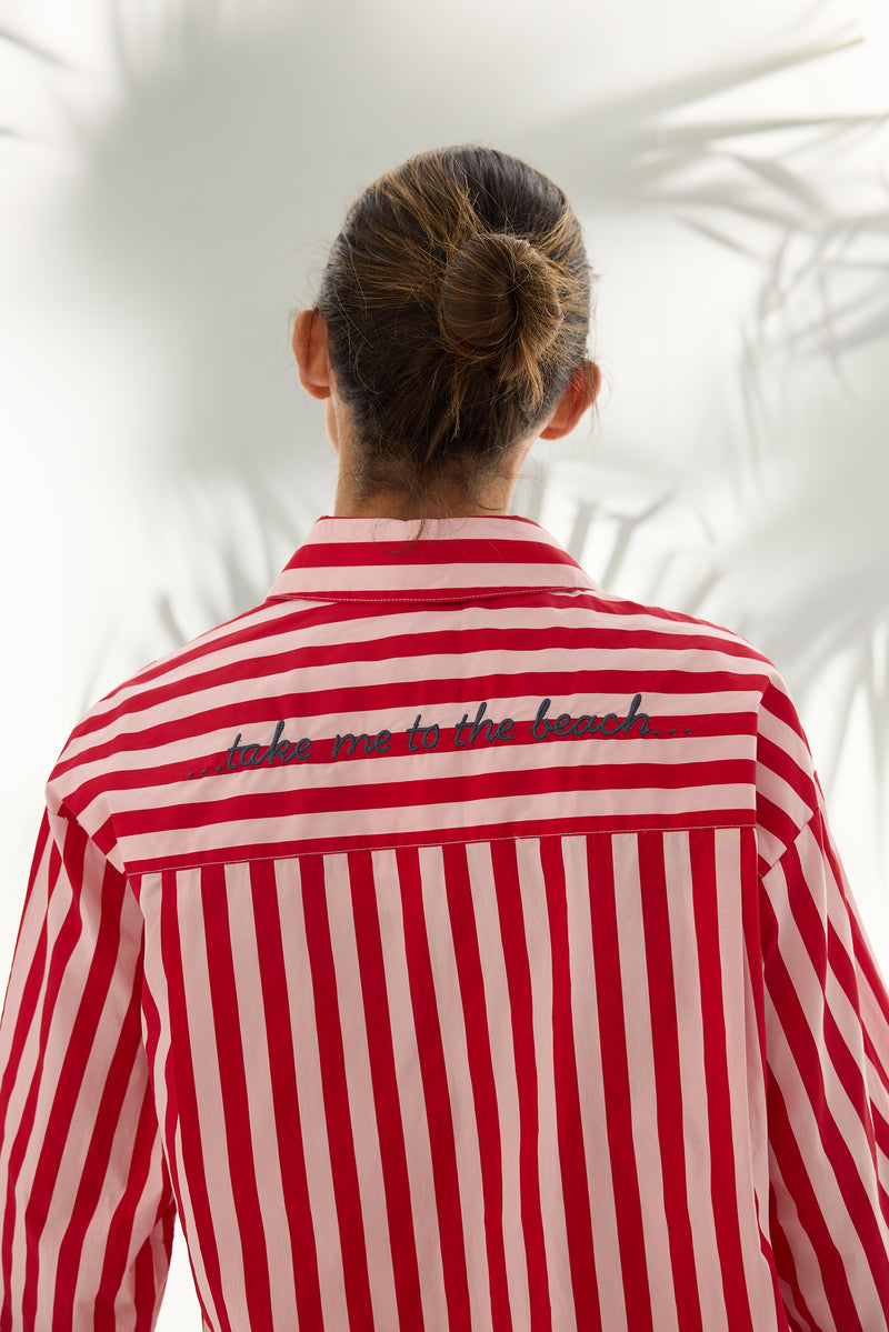 Adrift Shirt Pink Stripe