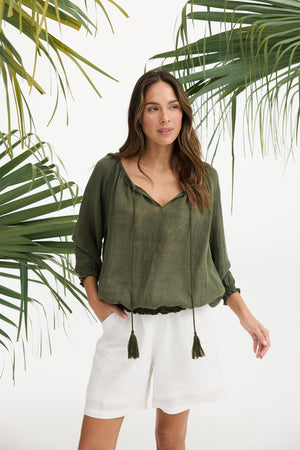 Seaside Top Olive