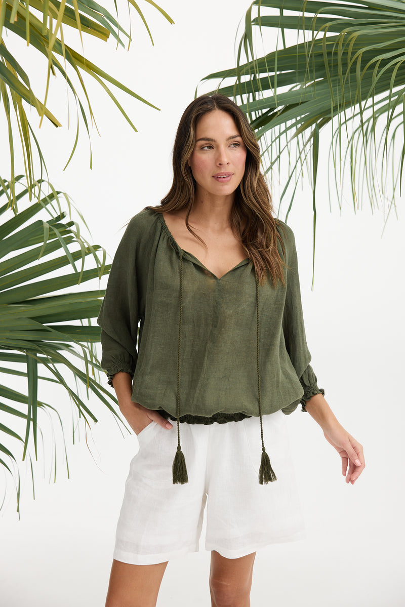 Seaside Top Olive