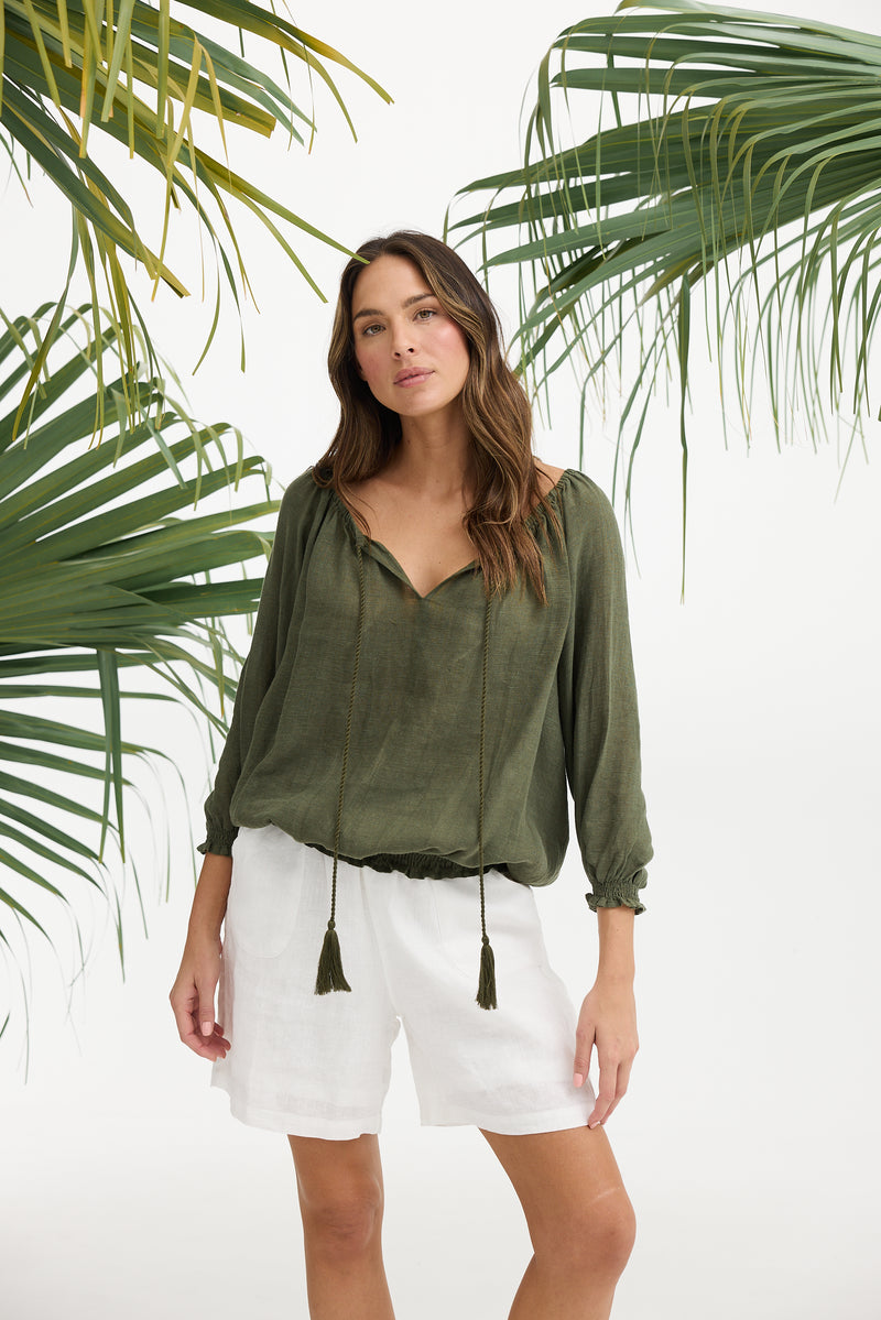 Seaside Top Olive